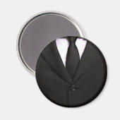 Classy Suit en Black Stropdas Magneet (Voorkant / Achterkant)