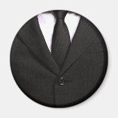 Classy Suit en Black Stropdas Magneet (Voorkant)