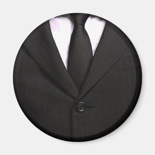 Classy Suit en Black Stropdas Magneet (Voorkant)