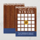 Classy Sunflower Vrijgezellenfeest Bingo Cards Kaart (Voorkant / Achterkant)