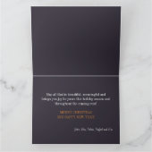 Classy Sweet Plaid Christmas Kaart (Binnen)