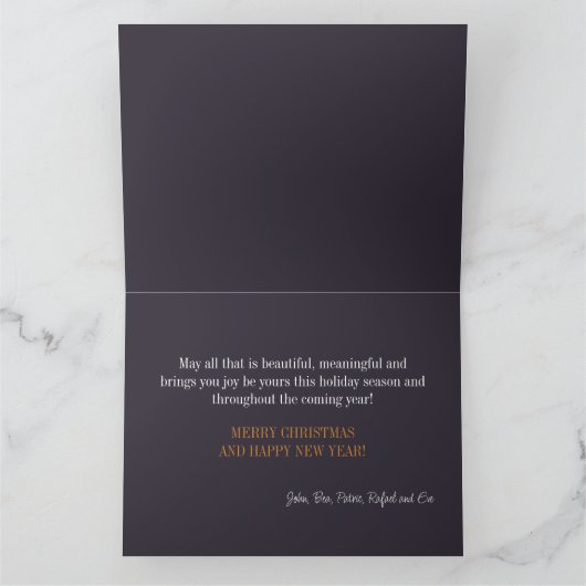 Classy Sweet Plaid Christmas Kaart (Binnen)