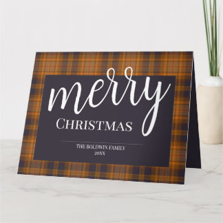 Classy Sweet Plaid Christmas Kaart