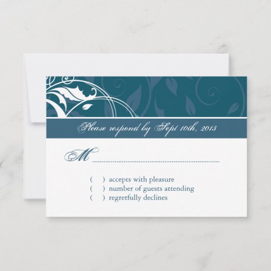 CLASSY SWIRLS | RSVP-KAARTEN RSVP KAARTJE (Achterkant)