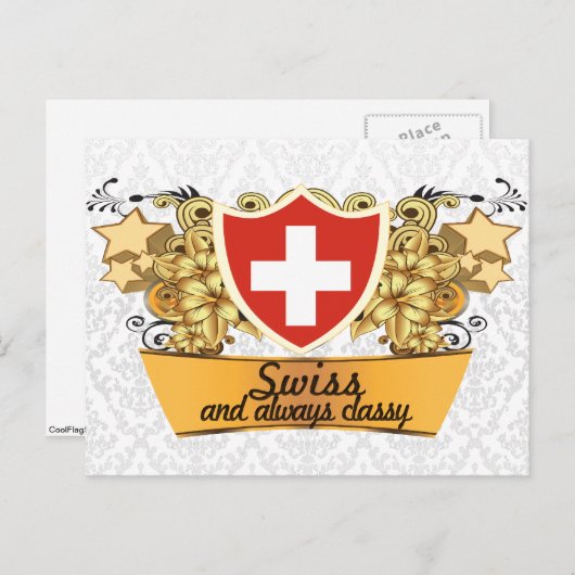 Classy Swiss Briefkaart (Voorkant / Achterkant)
