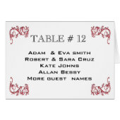 Classy Table number bruiloft Zitten (Voorkant Horizontaal)