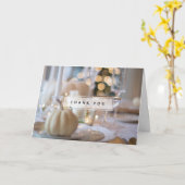 Classy tafel met Fancy plaats instelling Dank u Kaart (Gele Bloem)