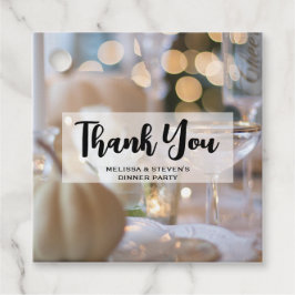 Classy tafel met Fancy plaatsinstelling Bedankjes Labels