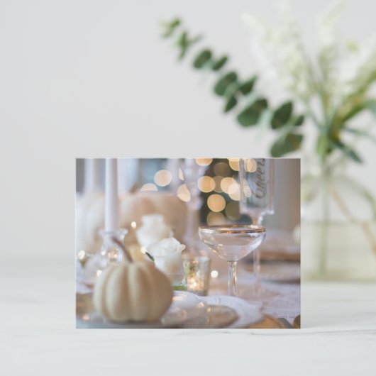 Classy tafel met Fancy plaatsinstelling Briefkaart (Staand voorkant)