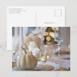 Classy tafel met Fancy plaatsinstelling Briefkaart