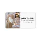 Classy tafel met Fancy plaatsinstelling Etiket (Voorkant)