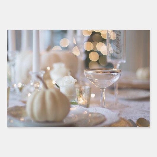 Classy tafel met Fancy plaatsinstelling Inpakpapier Vel (Voorkant 3)