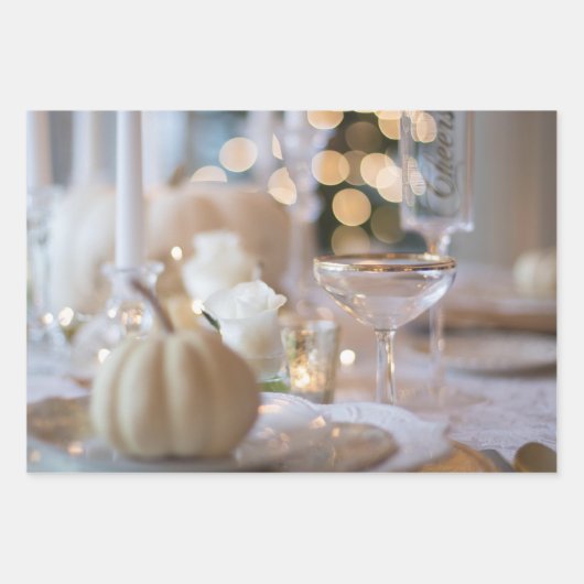 Classy tafel met Fancy plaatsinstelling Inpakpapier Vel (Voorkant 2)