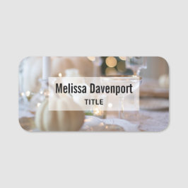 Classy tafel met Fancy plaatsinstelling Naamplaatje