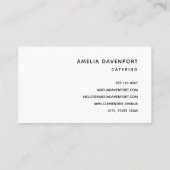 Classy tafel met Fancy plaatsinstelling Visitekaartje (Achterkant)