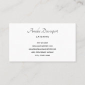 Classy tafel met Fancy plaatsinstelling Visitekaartje (Achterkant)