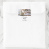 Classy tafel met Fancy Place Setting Business Vierkante Sticker (Tas)