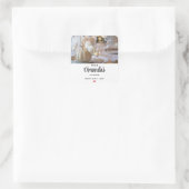 Classy Tafel met Fancy Place Setting Keuken Vierkante Sticker (Tas)