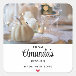 Classy Tafel met Fancy Place Setting Keuken Vierkante Sticker