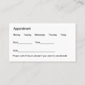 Classy Tandarts Kantoor Afspraakkaarten Nieuw Visitekaartje (Achterkant)