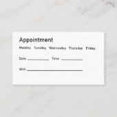 Classy Tandarts Kantoor Afspraakkaarten Visitekaartje (Achterkant)