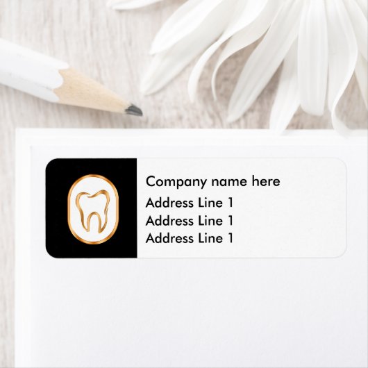 Classy Tandarts Kantoor Budget Retouradreslabels Etiket (Insitu)