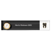 Classy Tandarts Kantoor Gold Tone Tand Graphic Naambordje (Voorkant)