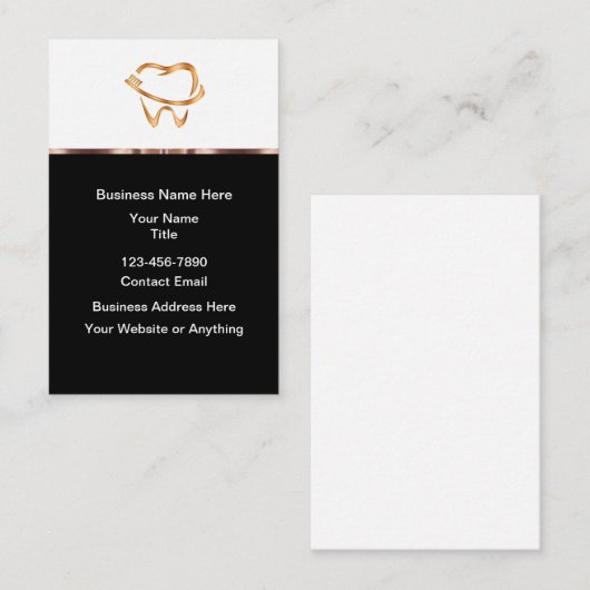 Classy Tandarts Kantoor Moderne Visitekaartjes (Voorkant / Achterkant)