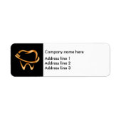 Classy Tandarts Kantoor Retouradres Sticker Label (Voorkant)