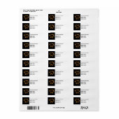 Classy Tandarts Kantoor Retouradres Sticker Label (Full Sheet)