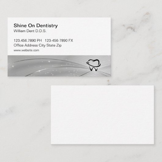 Classy Tandarts Thema Visitekaartjes (Voorkant / Achterkant)