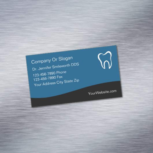 Classy tandarts Visitekaartje magneten Moderne sti (Voorbeeld)