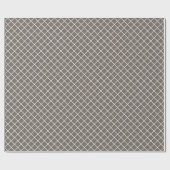 Classy Taupe Gray Brown White Check Pattern Cadeaupapier (Vlak)