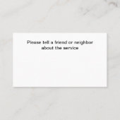 Classy Taxi Car Service Limo Visitekaartjes (Achterkant)