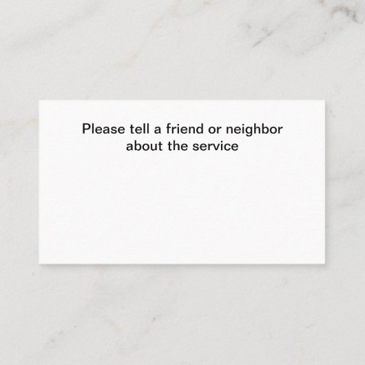 Classy Taxi Car Service Limo Visitekaartjes (Achterkant)