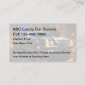 Classy Taxi Car Service Limo Visitekaartjes (Voorkant)