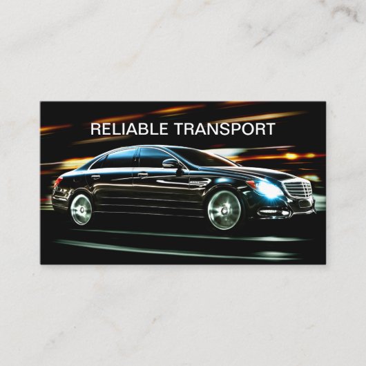 Classy Taxi of Uber Driver Vervoer Visitekaartje (Voorkant)