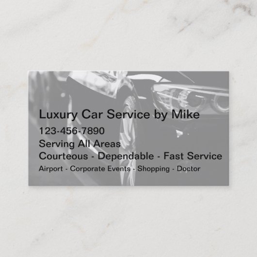 Classy Taxi Service Luxe Vervoer Zakelijk Visitekaartje (Voorkant)