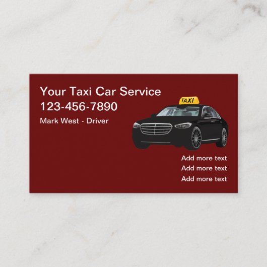 Classy Taxi-Visitekaartjes Visitekaartje (Voorkant)