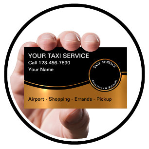 Classy Taxichauffeur Vervoer Visitekaartjes