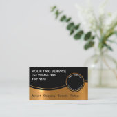 Classy Taxichauffeur Vervoer Visitekaartjes (Staand voorkant)