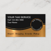Classy Taxichauffeur Vervoer Visitekaartjes (Voorkant)