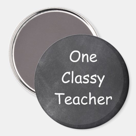 Classy Teacher Chalkboard Design Gift Idee Magneet (Voorkant / Achterkant)