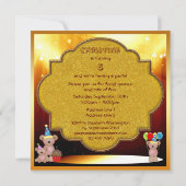 Classy Teddy Bears over de Birthday Partij Kaart (Achterkant)