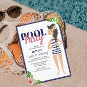 Classy Teen Pool Party | Geboortedag Kaart