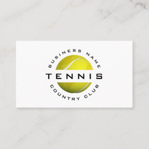 Classy Tennis Club Modern Ball World Social Visitekaartje