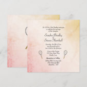 Classy Tennis Wedding Theme Uitnodigingen (Voorkant / Achterkant)