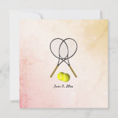 Classy Tennis Wedding Theme Uitnodigingen (Achterkant)