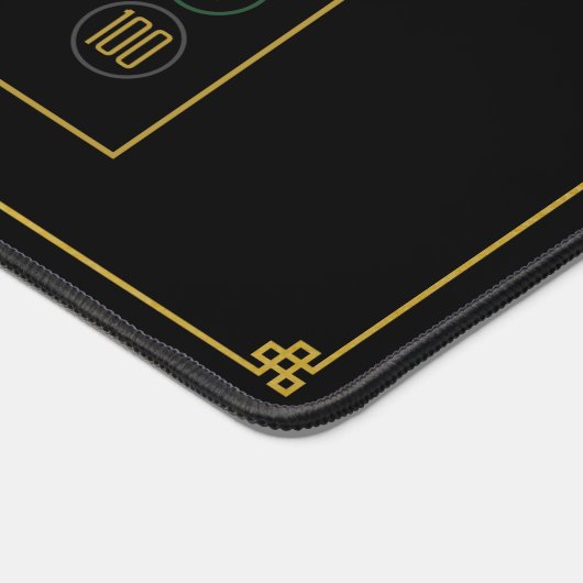 Classy Texas Hold'em Black Wedding Poker Tafel Bureaumat (Hoek)