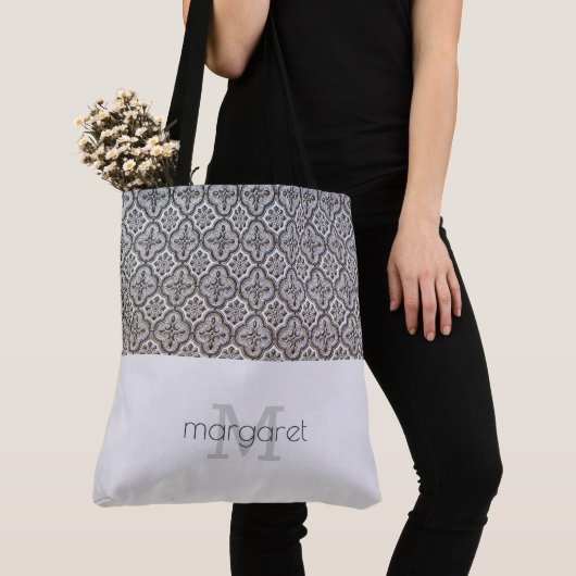 Classy Textured Monogrammed Canvas tas (Dichtbij)